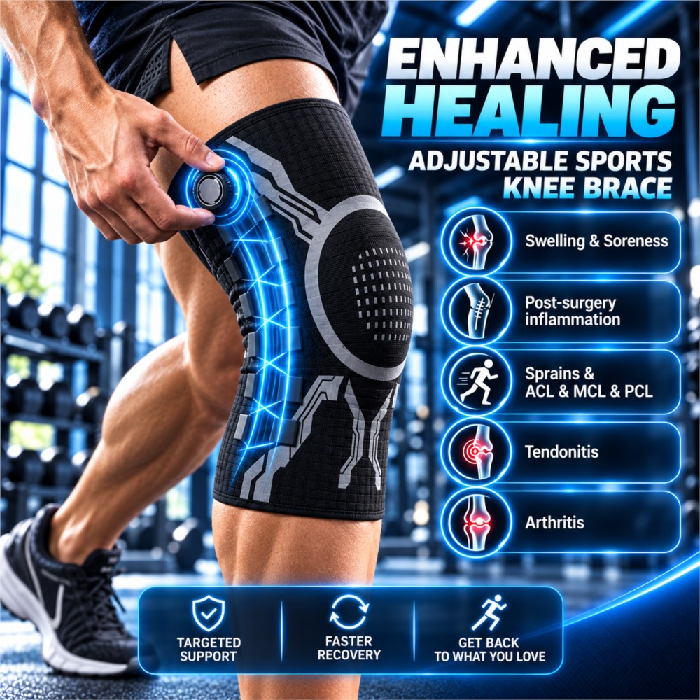 Compression Sleeve Calf - 조절 가능한 스마트 노브형 무릎 보호대,