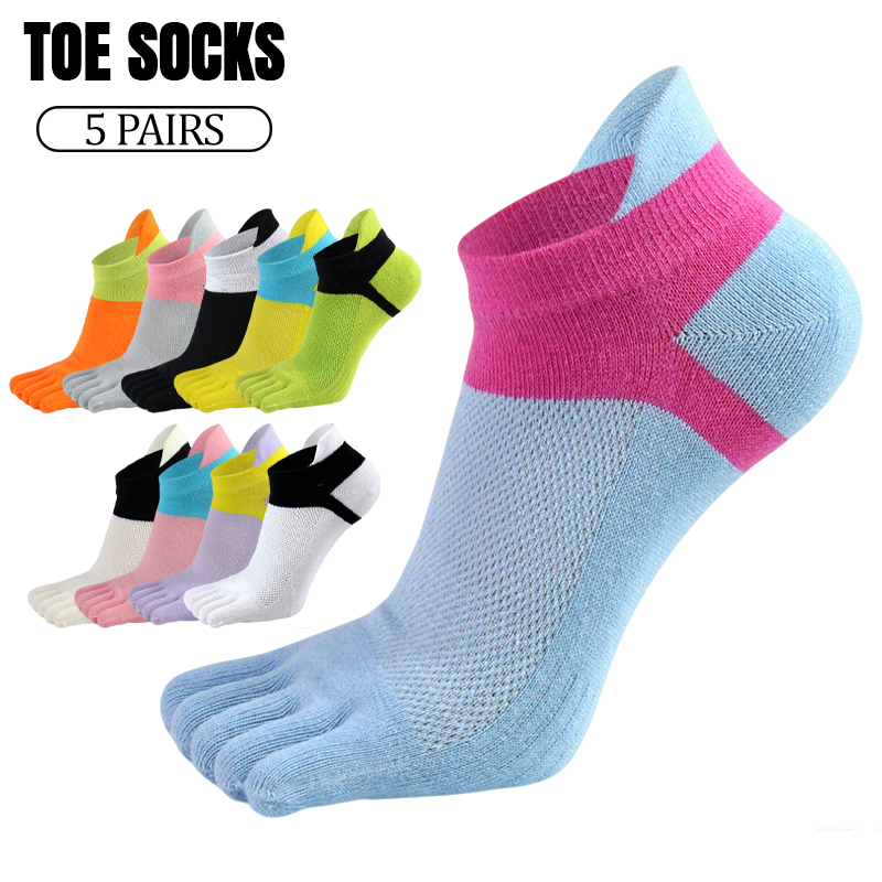 Toe Sock Split - 여성용 발가락 양말 5켤레, 여름용 얇은