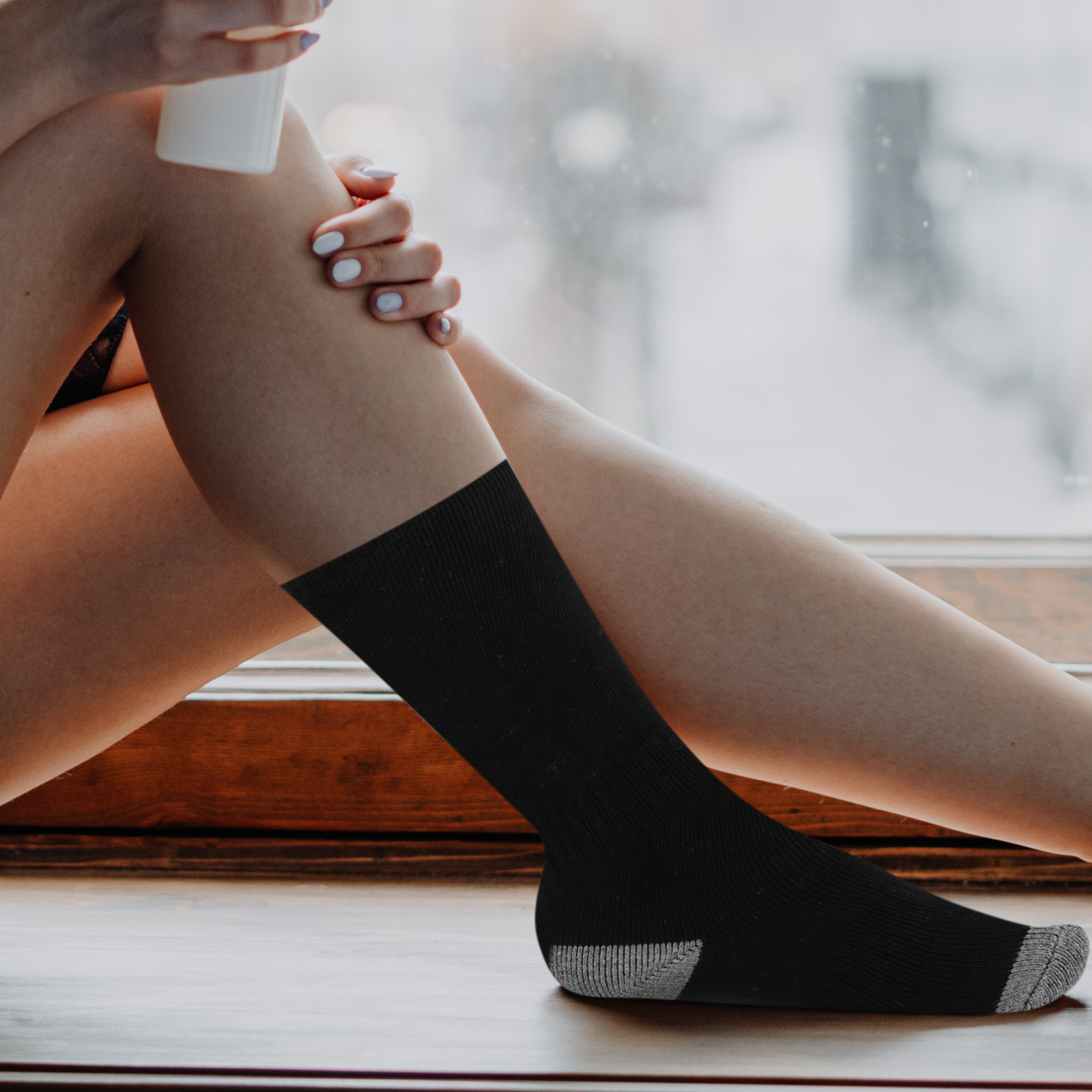 Thermal Sock Winter - 1세트, 안전한 전기 온열 양말, 누수