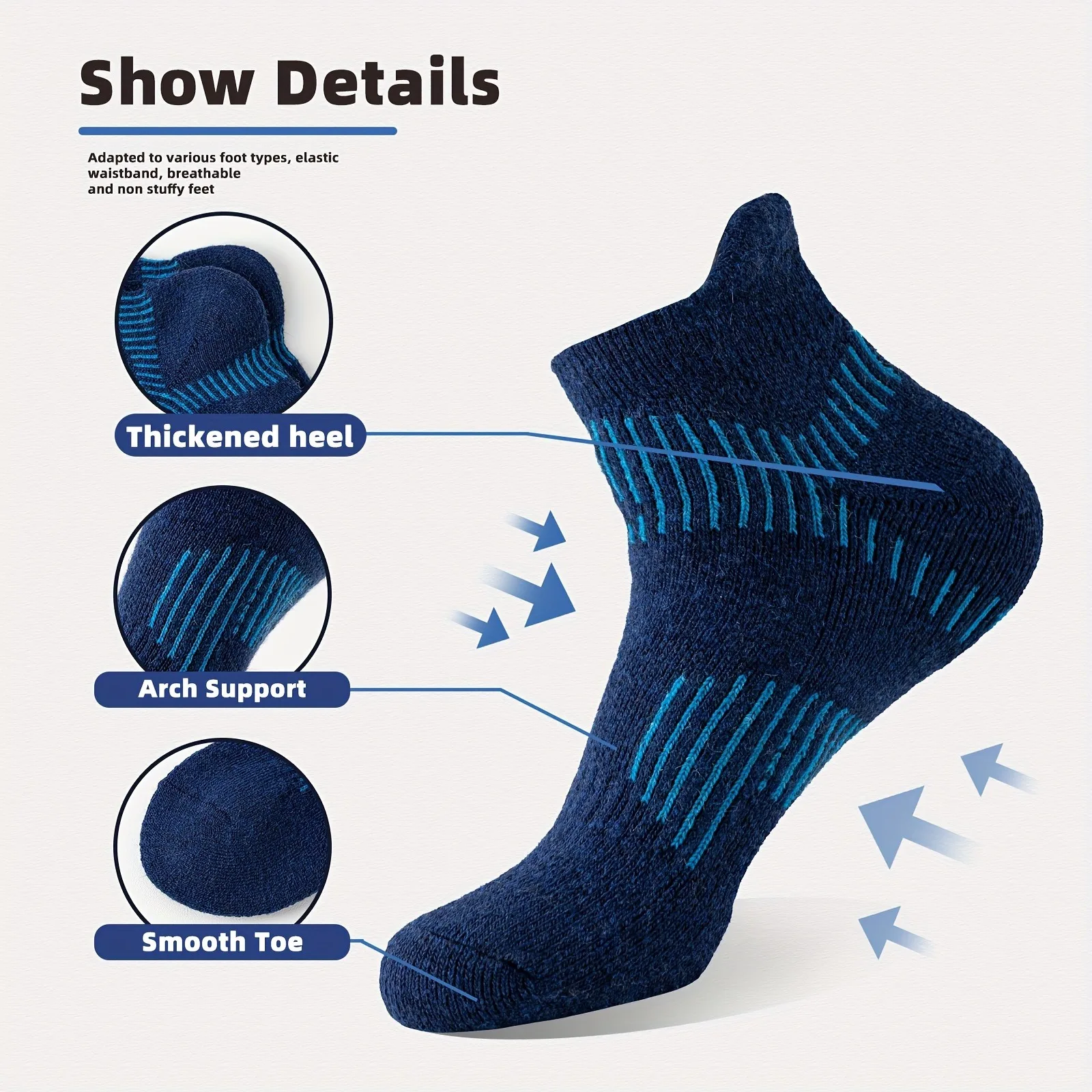 남성용 메리노 울 발목 하이킹 러닝 양말 압박 지지 여 - Ankle Brace Sock 리뷰 및 가격