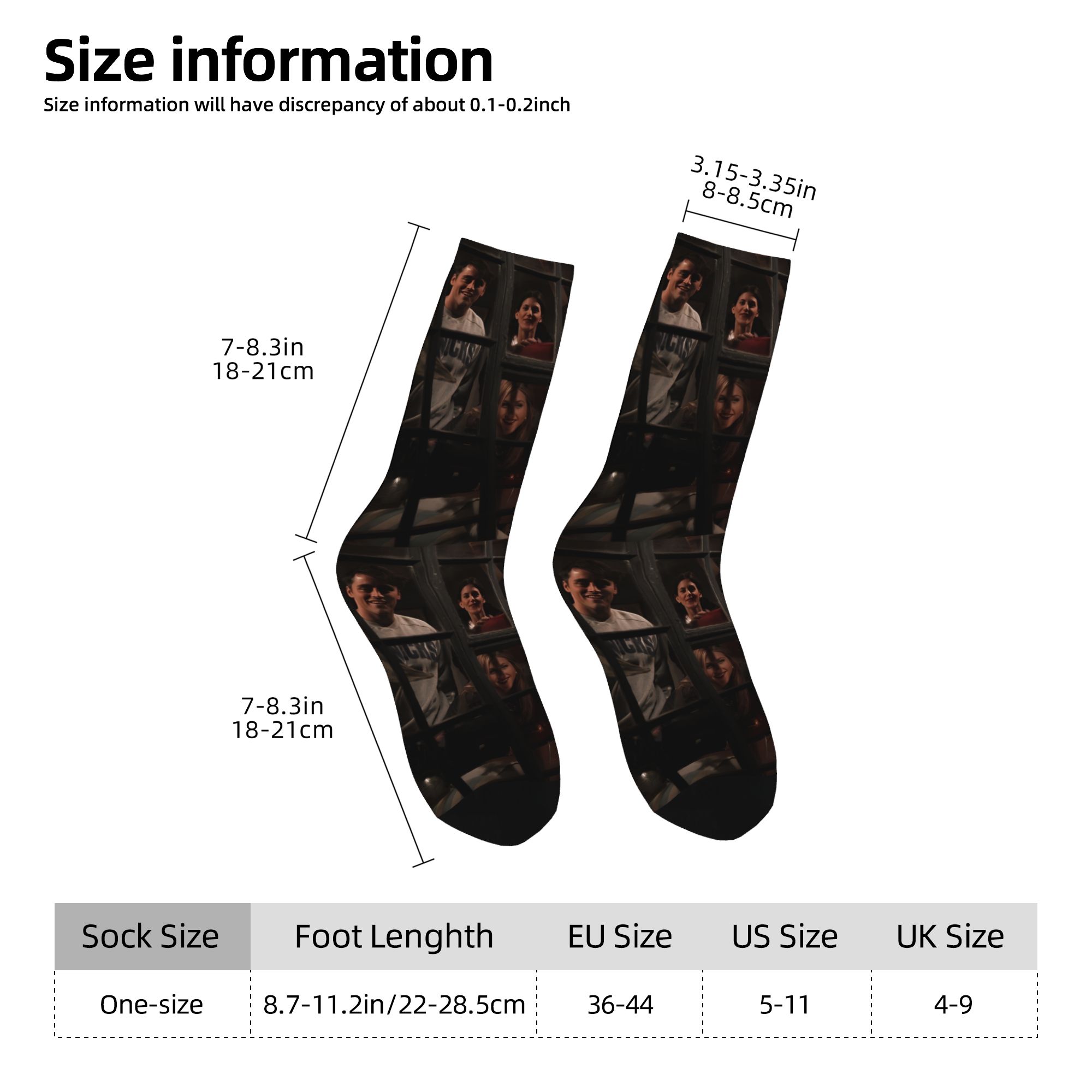 커스텀 프렌즈 남녀 공용 크루 양말 유니섹스 재미있는  - Dress Sock Men 리뷰 및 가격